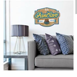 Fan Cave Wall Art - Blue and Gold